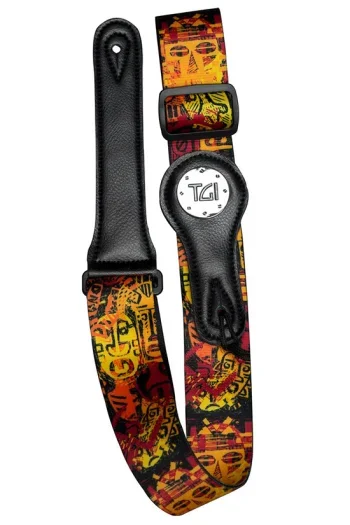TGI Guitar Strap – Tribal Mask Copper
