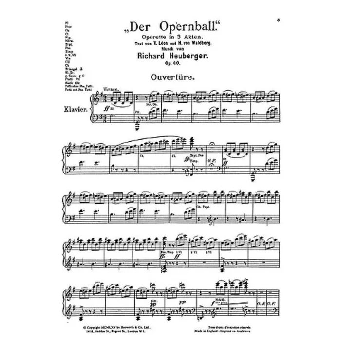 The Opera Ball (Vocal Score)