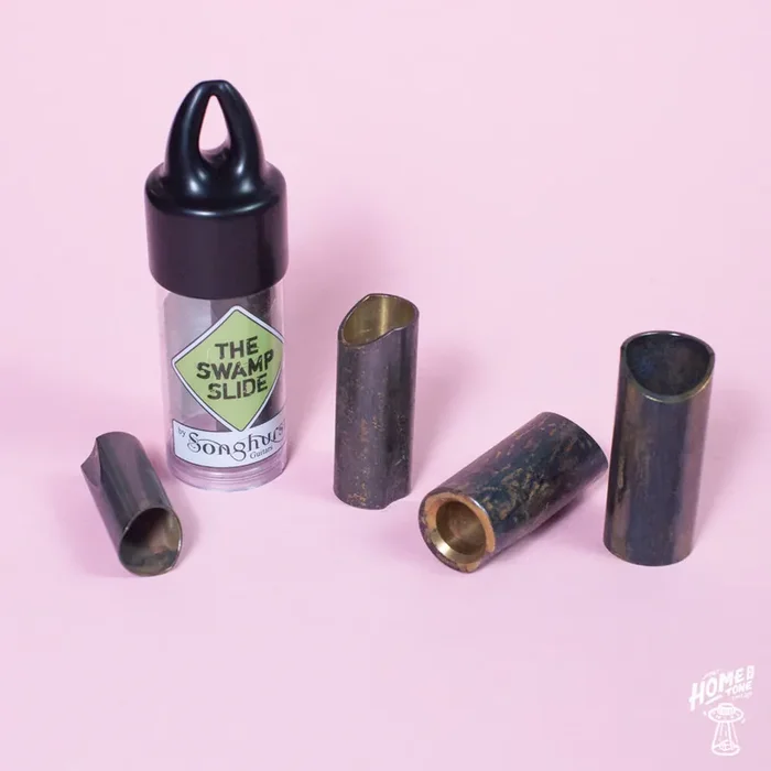 The Rock Slide – Aged Brass guitar slide