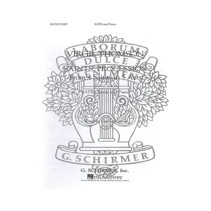 Thomson, Virgil – Saints Procession (From 4 Saints In 3 Acts)