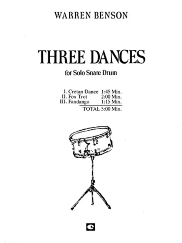 Three Dances For Solo Snare Drum (Softcover Book)