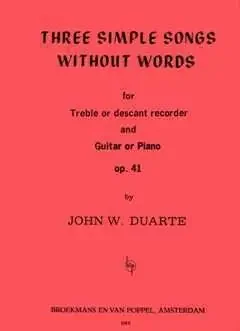Three Simple Songs without Words (for Recorder)