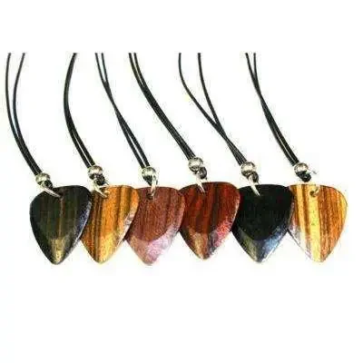 Timber Tones Wooden Plectrum Necklace