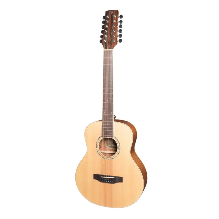 Timberidge ‘1 Series’ Spruce Solid Top TS-Mini 12 String Acoustic-Electric Guitar (Natural Satin)