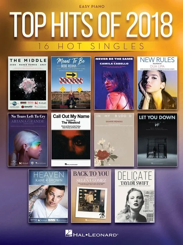 Top Hits Of 2018 Easy Piano (Softcover Book)