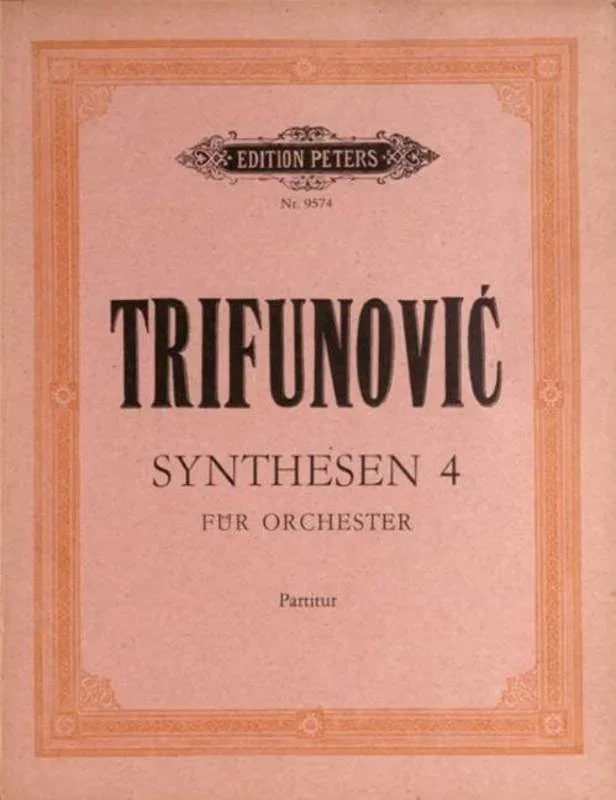 Trifunovic – Synthesen 4 For Orch Full Score Book