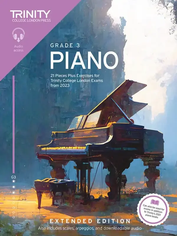 Trinity Piano Exam Pieces Plus Exercises From 2023 – Grade 3 (Extended Edition)