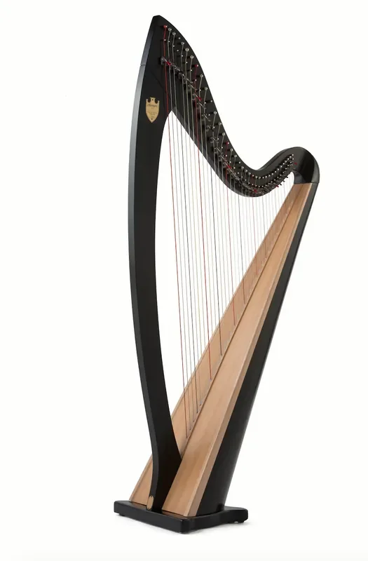 Troubadour VI 36 string harp (Gut strings) in black finish by Lyon & Healy