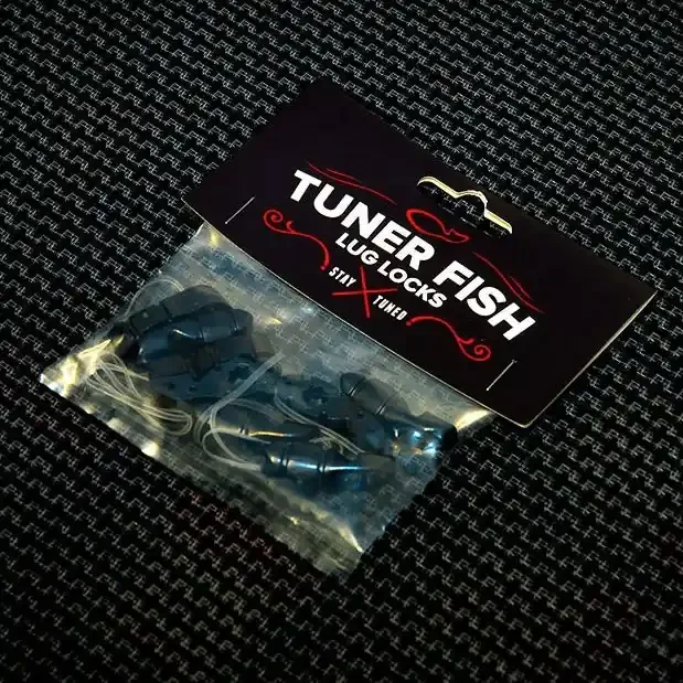 Tuner Fish Lug Locks Black 8 Pack