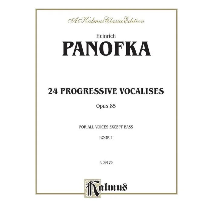 Twenty-four Progressive Vocalises, Opus 85, Volume I