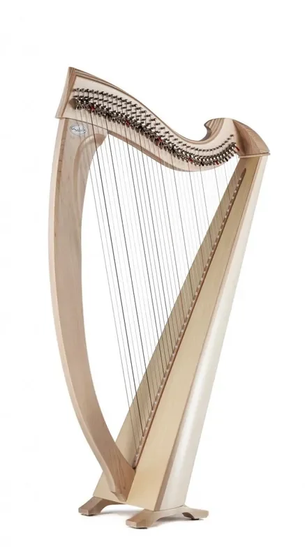 Una 38 string harp (Silkgut strings) in natural finish by Salvi