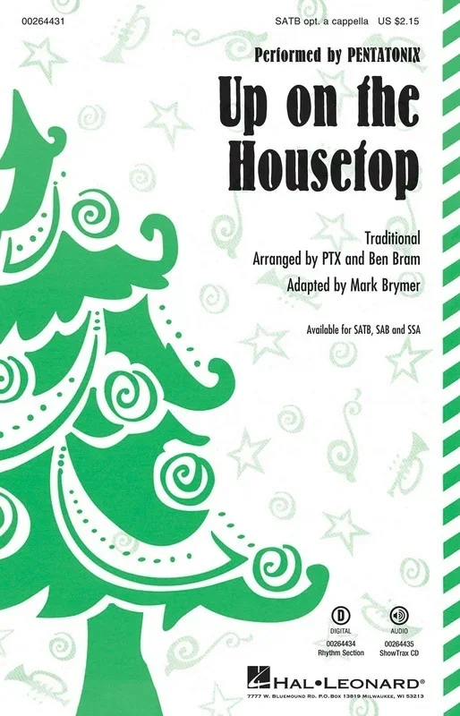 Up On The Housetop SATB Opt A Cappella (Octavo)