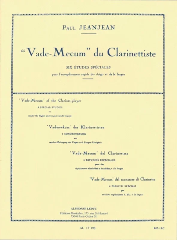 Vade-Mecum For Clarinet (Softcover Book)