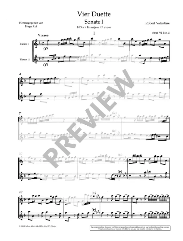 Valentine 4 Duets for Alto Recorders