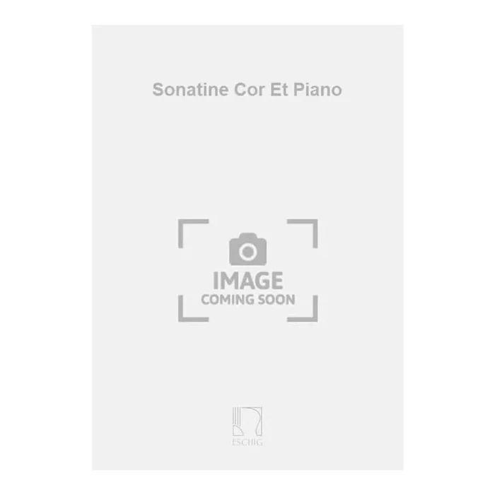 Vallier, Jacques – Sonatine Cor Et Piano