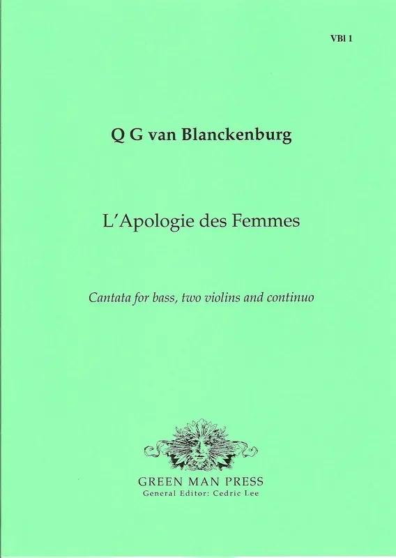 Van Blanckenburg L’Apologie des Femmes