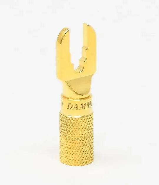 Van Damme Gold Spade Connector Black