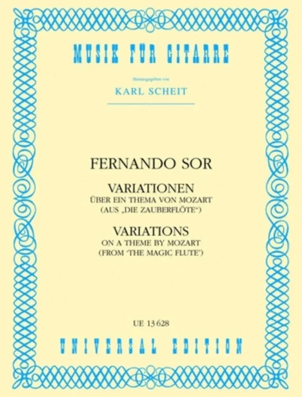Variations On A Theme Of Mozart Op 9 Ed Scheit