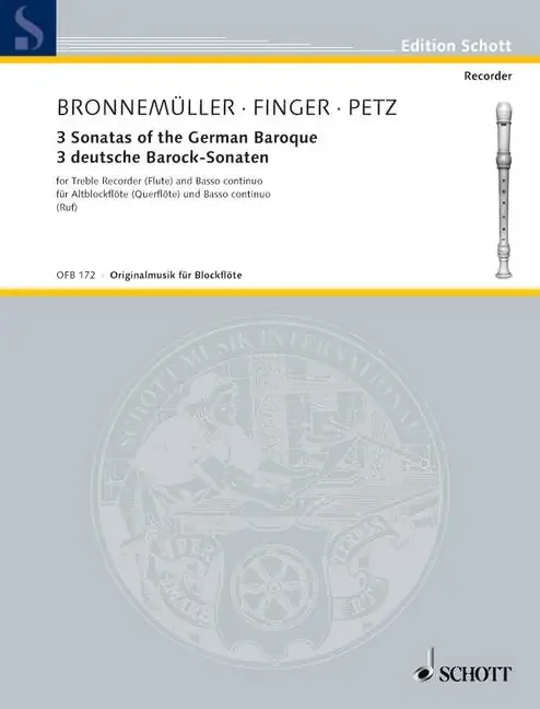 Various 3 Sonatas of the German Baroque for Alto Recorder and Continuo