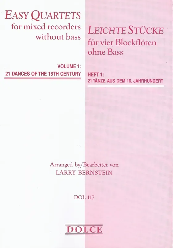 Various Easy Quartets for Mixed Recorders without Bass, Vol. 1