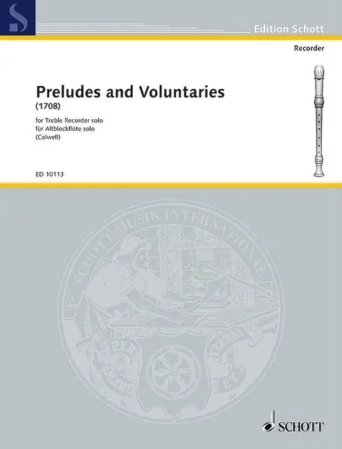 Various Preludes and Voluntaries for Treble Recorder (1708)