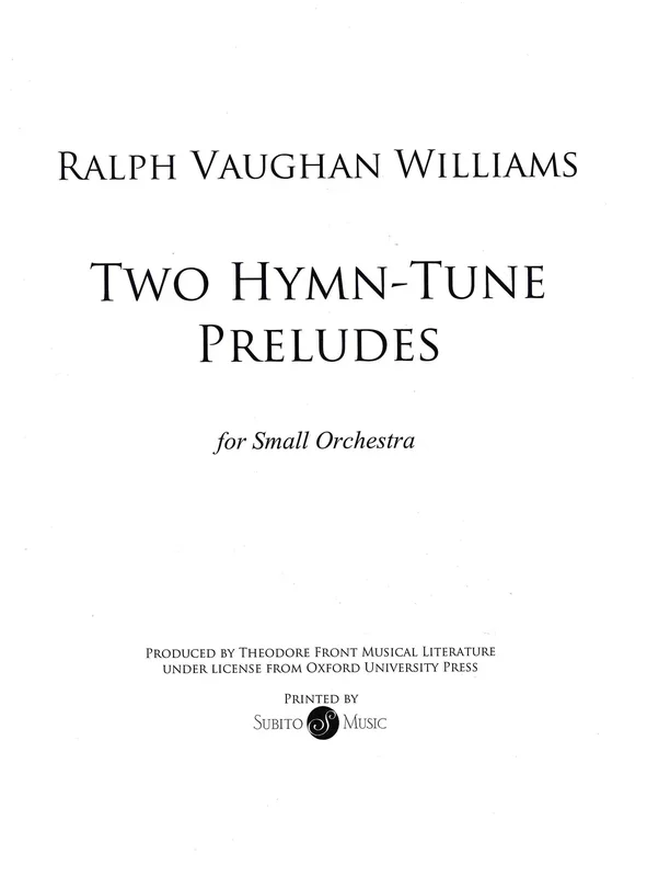 Vaughan Williams: Two Hymn Tune Preludes