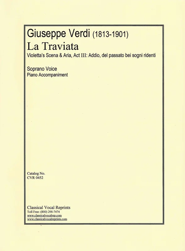 Verdi: Addio del passato from La Traviata