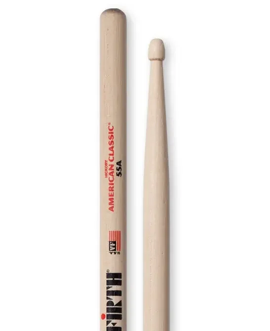 Vic Firth 55A Wooden Tip Drumsticks – Hickory