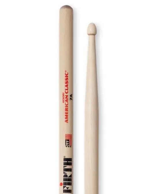 Vic Firth 7A Wooden Tip Drumsticks – Hickory