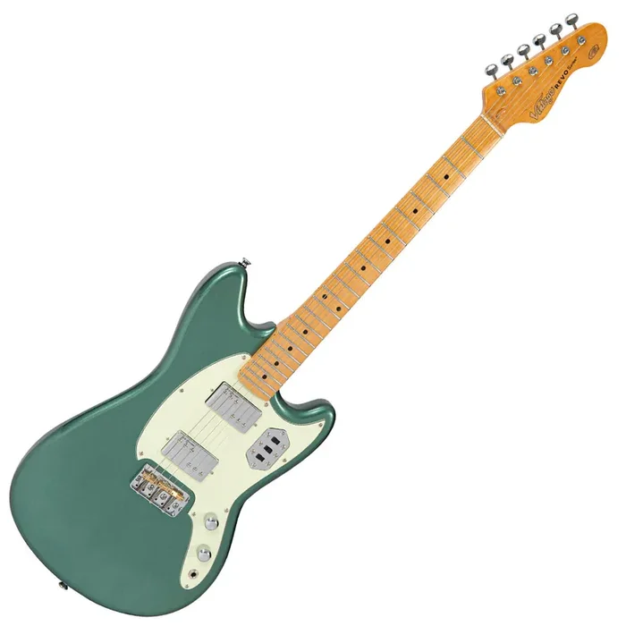 Vintage REVO Series ‘Colt HH Twin Hardtail‘ Guitar ~ Metallic Sherwood Green
