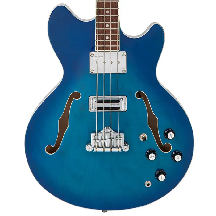 Vintage REVO Series ‘Supreme‘ Semi Acoustic Bass – Blueburst