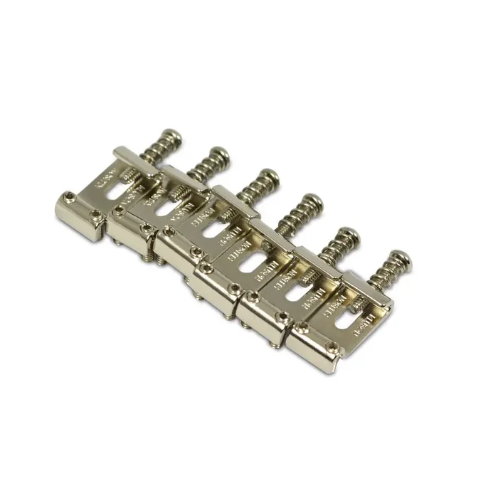 Vintage Tremolo Saddle Set with Embossed Kluson Stamp, Nickel