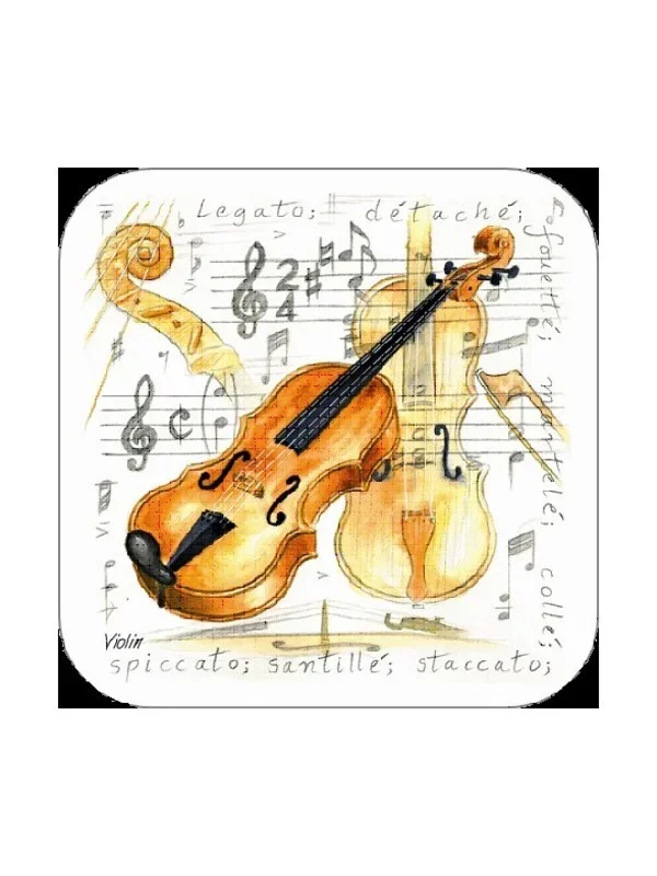Violin Coasters Pack Of 4