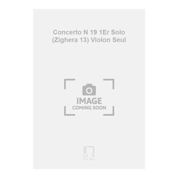 Viotti, Giovanni Battista – Concerto N 19 1Er Solo (Zighera 13) Violon Seul