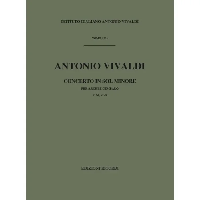 Vivaldi, Antonio – Concerto Per Archi E B.C.: In Sol Min. Rv 154