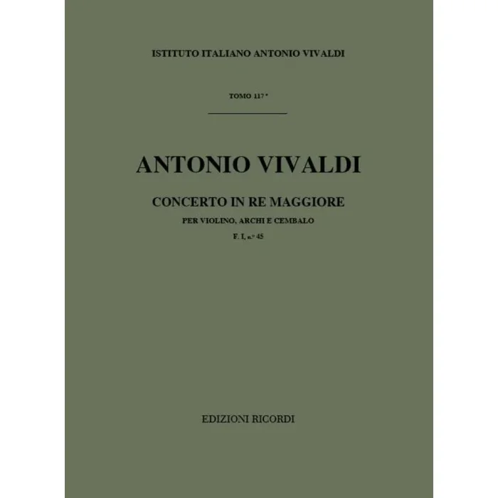 Vivaldi, Antonio – Concerto Per Violino, Archi E BC: In Re Rv 229
