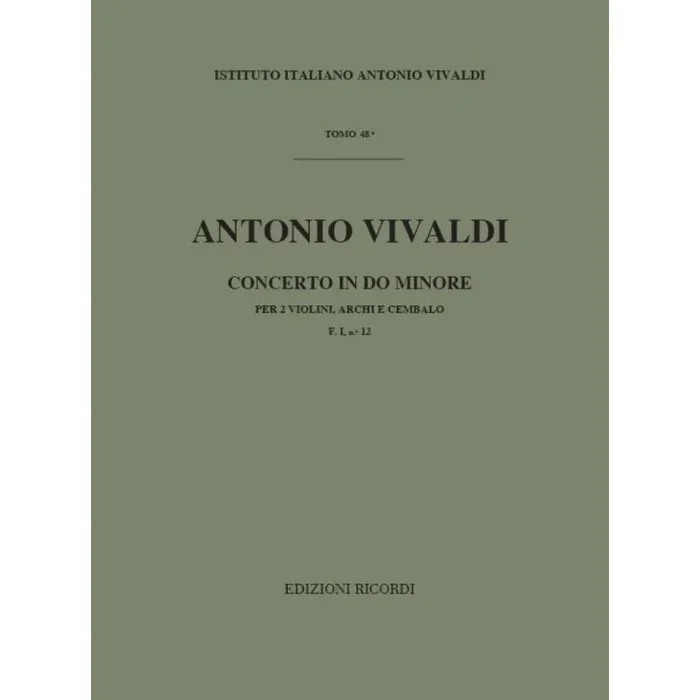 Vivaldi, Antonio – Concerto Per Vl., Archi E B.C.: Per 2 Vl.