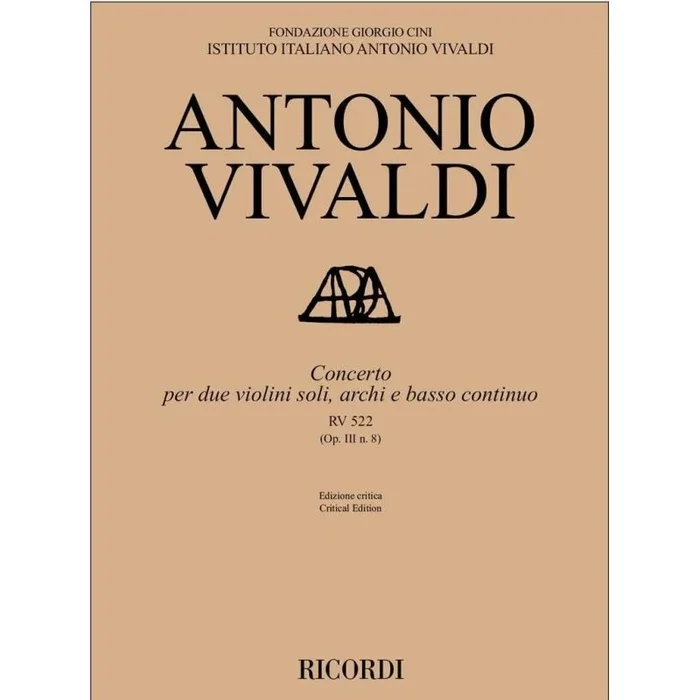 Vivaldi, Antonio – Concerto VIII, RV 522 (OP. III, N. 8)