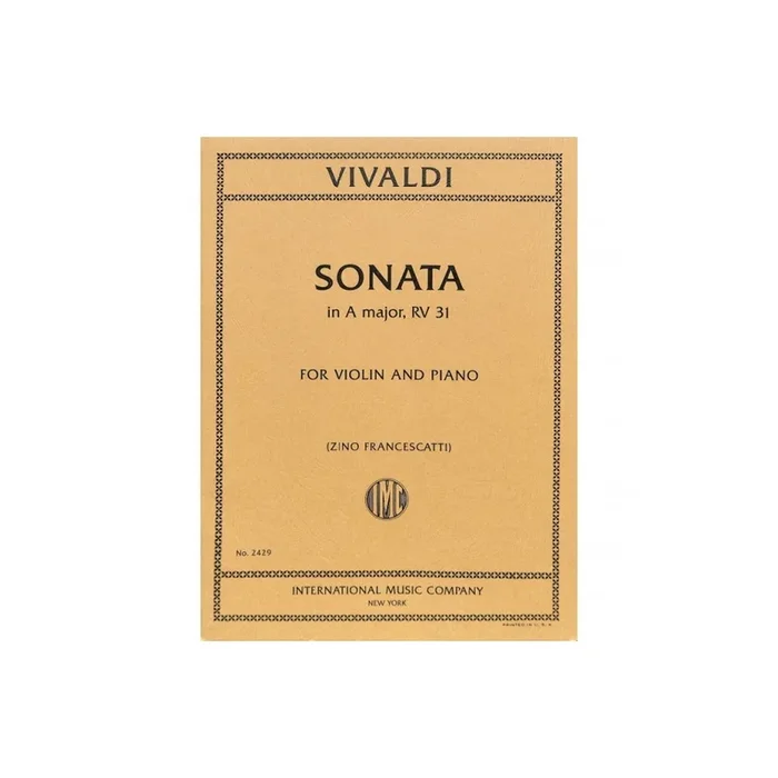 Vivaldi, Antonio – Sonata in A major op.2/2 RV31