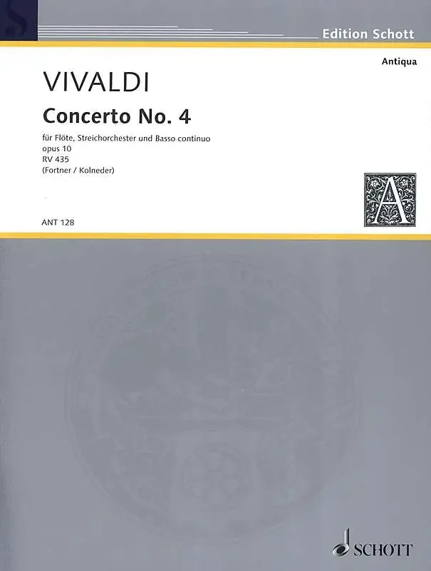 Vivaldi Concerto No. 4 for Flute, Strings and Basso Continuo – Score