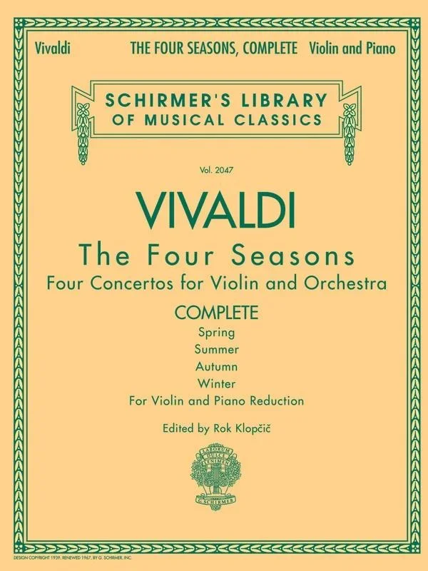 Vivaldi: The Four Seasons (Op. 8) for Violin and Piano