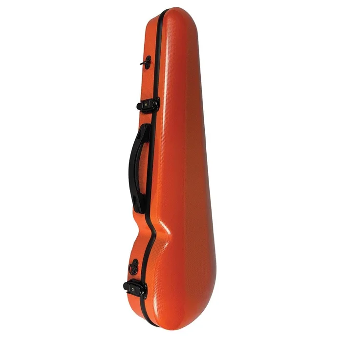 VIVO Shaped Case Orange for 3/4 Violin / 13″ Viola with Backpack Straps