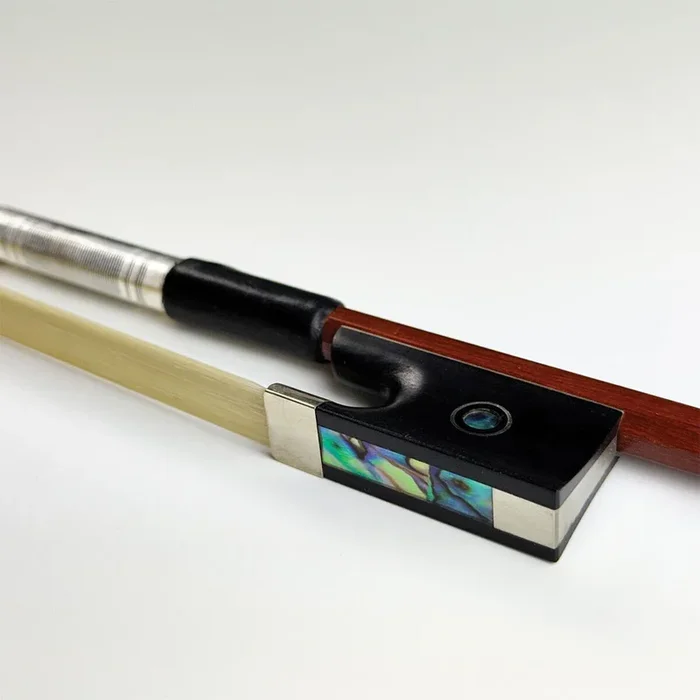 Vivo Student Plus Violin Bow 1/8 – Octagonal Brazil Wood, Ebony Frog, Silver Winding