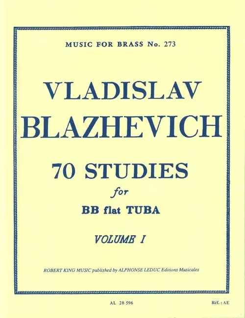 Vladislav Blazhevich – 70 Studies for Bb Tuba