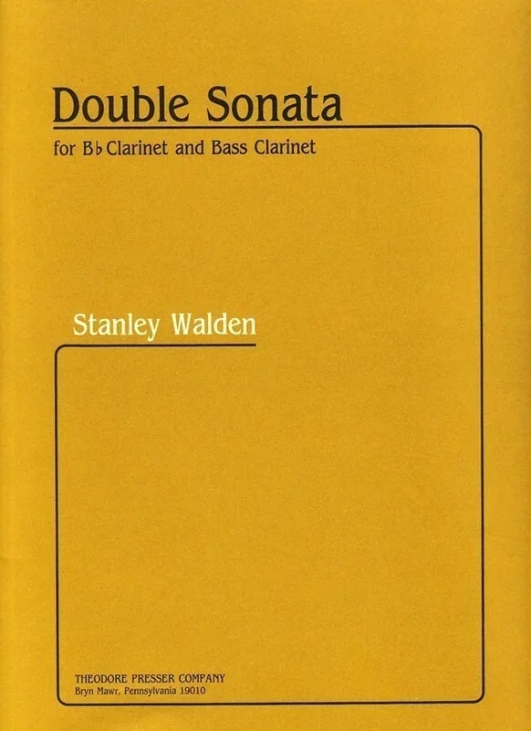 Walden – Double Sonata For Clarinet and Bass Clarinet (Softcover Book)