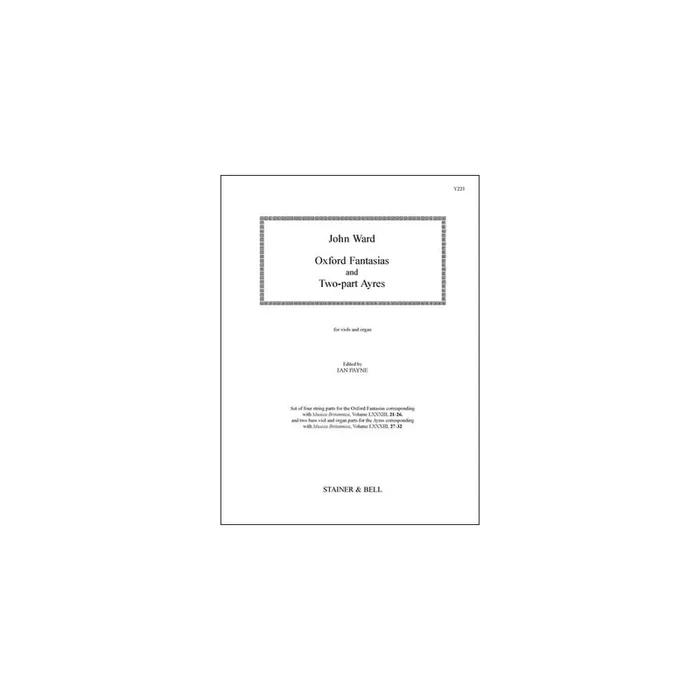 Ward, John – Oxford Fantasias/Two-part Ayres. Parts