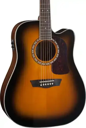 Washburn D10SCE Heritage 10 Series Dreadnought Cutaway – Tobacco Burst
