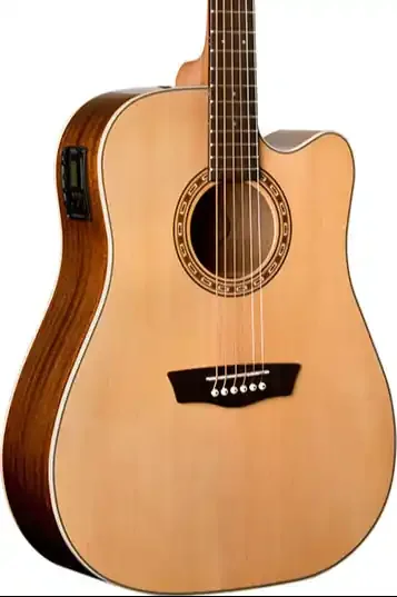 Washburn D7SCE Harvest Dreadnought Cutaway – Natural Gloss