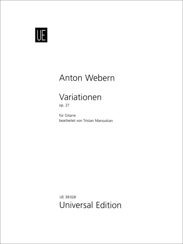 Webern: Variations, Op. 27 (arr. for guitar)