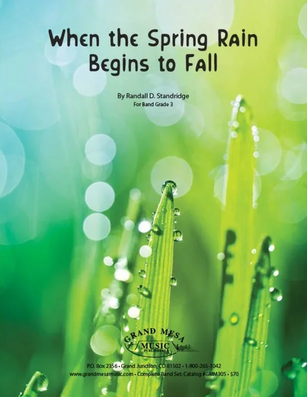 When The Spring Rain Begins To Fall Concert Band 3 Score/Parts Book